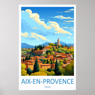 Aix En Provence Ski National Travel Park Poster