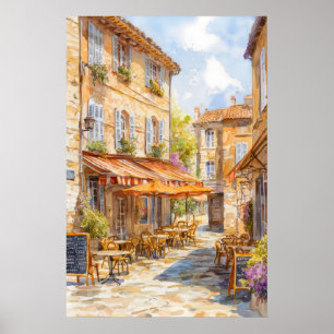 Aix En Provence Watercolor Vintage Travel Poster