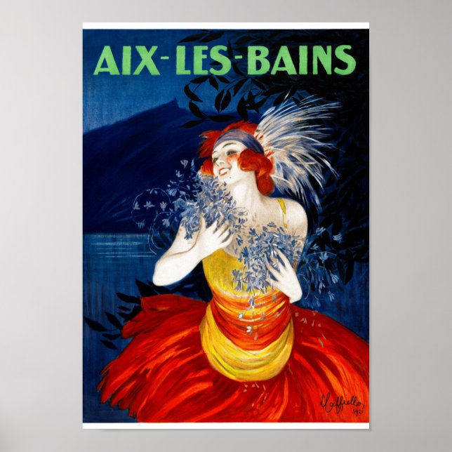 Aix Les Bains France Vintage Poster 1921 (Front)