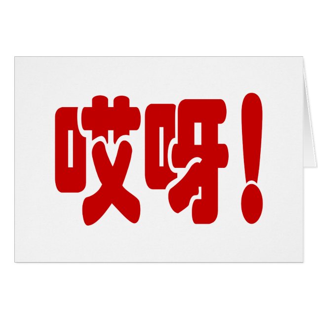 Aiya! 哎呀! OMG! Chinese Hanzi Language (Front Horizontal)