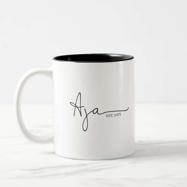 Aja Established | Grandpa Gift Two-Tone Coffee Mug (Left)