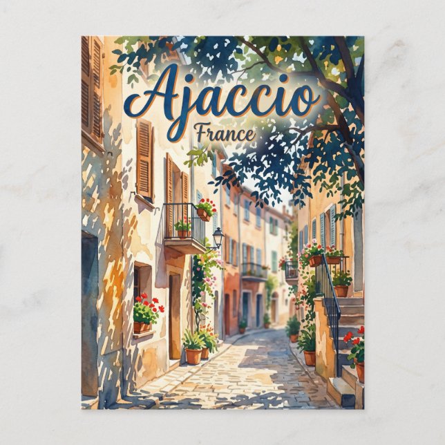 Ajaccio France Postcard (Front)