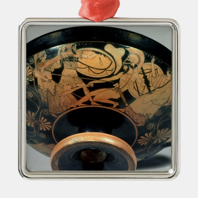 Ajax, urged on by Athena Metal Tree Decoration (Front)