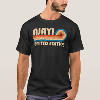 AJAYI Surname Retro Vintage 80s 90s Birthday Reuni T-Shirt