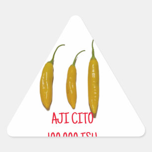 AJI CITO HOT PEPPER 100,000 ISH TRIANGLE STICKER