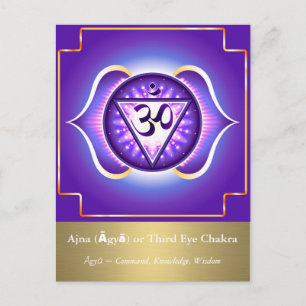 Ajna (Āgyā) or Third Eye Chakra Postcard