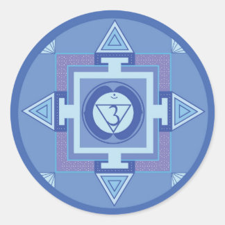 Ajna Chakra Mandala (Third eye chakra) Classic Round Sticker