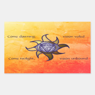 Ajna Chakra “Third Eye” Yoga Insight Lotus Sti Rectangular Sticker