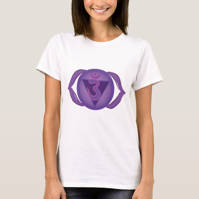 Ajna or Third eye Chakra Women's  T-Shirt, White T-Shirt (Front)
