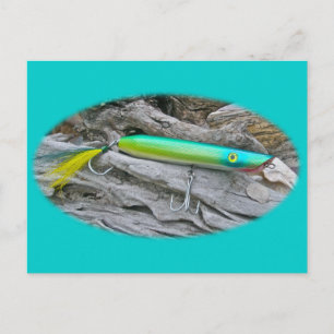 AJS Popper "Water Dragon" Saltwater Fishing Lure Postcard