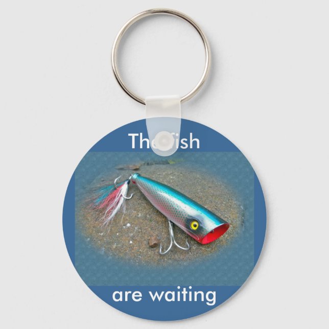 AJS Saltwater Lure Popper Blue Dragon Items Key Ring (Front)