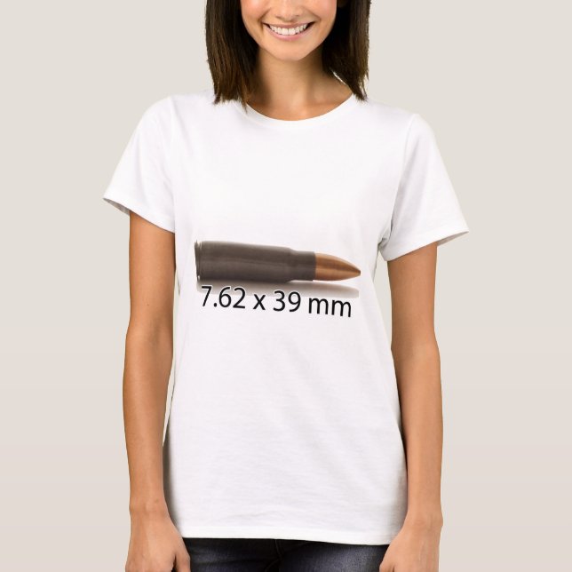 AK47 7.62 x 39mm Ammo Round T-Shirt (Front)