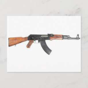 AK47 Assault rifle Postcard