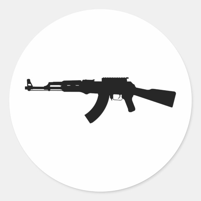 ak47 classic round sticker (Front)