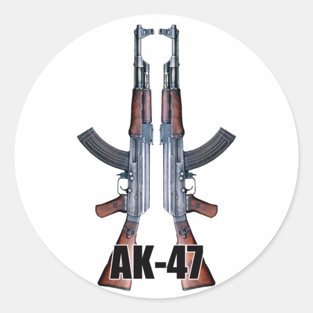 AK47 Dual Assault Rifles Sticker (Front)