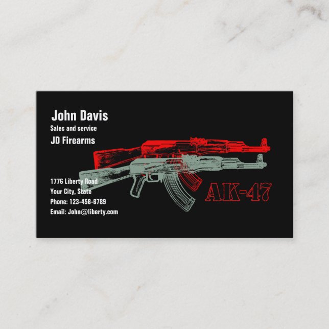 AK 47 BUSINESS CARD (Front)