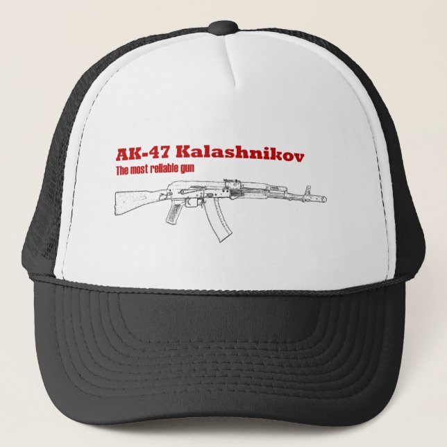 AK-47 Kalashnikov - The most reliable gun Trucker Hat (Front)