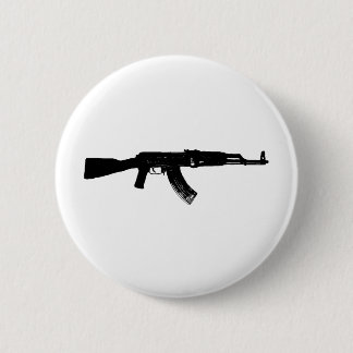 AK-47 Silhouette 6 Cm Round Badge