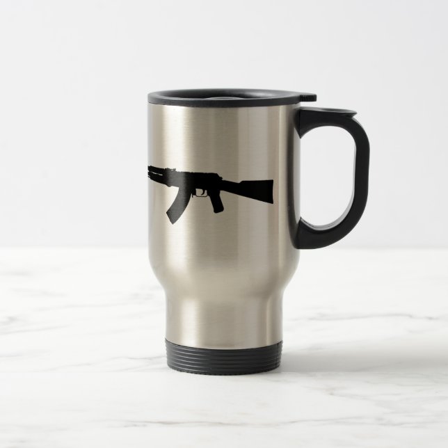 AK-47 Silhouette Travel Mug (Right)
