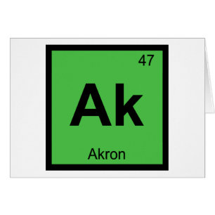 Ak - Akron Ohio Chemistry Periodic Table Symbol