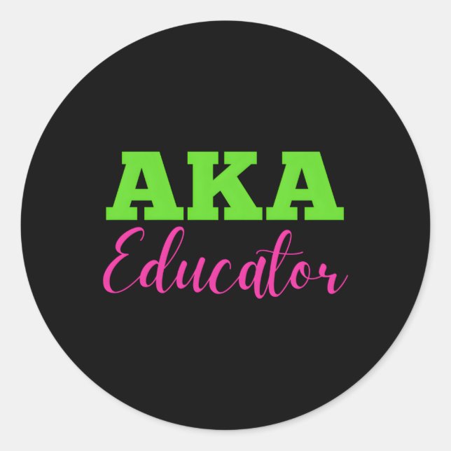 Aka Educator Classic Round Sticker (Front)