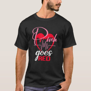 Aka Pink Goes Red For Heart Health Pretty Girl In T-Shirt