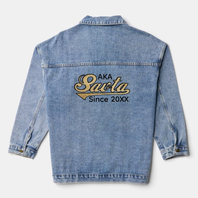 AKA Savta/Grandma in Hebrew, since... Denim Jacket (Back)