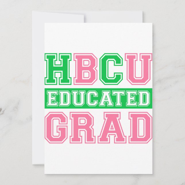 AKA Sorority 1908 HBCU Educated Grad Invitation (Front)