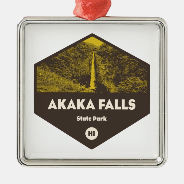 Akaka Falls State Park Hawaii Metal Tree Decoration (Front)