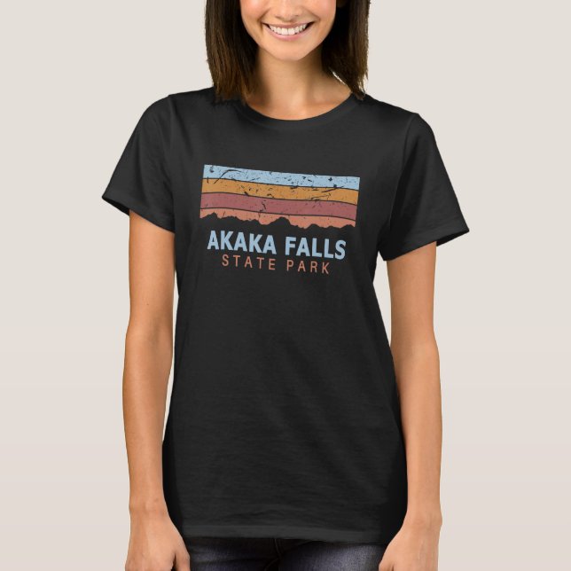 Akaka Falls State Park Hawaii Retro Cool T-Shirt (Front)