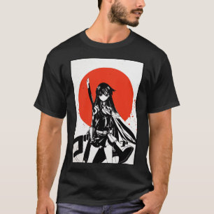 Akame Ga Kill T Shirt Akame Manga Draw Red Sun Sti