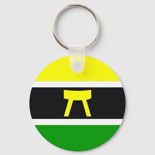 Akan people ethnic flag ghana kwa ivory coast key ring (Front)