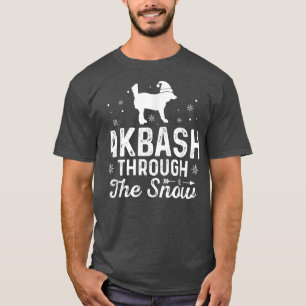 Akbash through the snow Funny Christmas New Year D T-Shirt