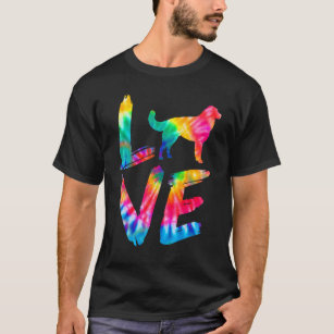 Akbash Tie Dye Love Dog Mum Dad T-Shirt