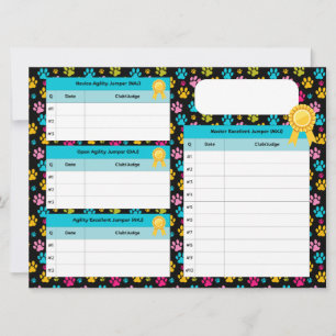 AKC Agility Master Jumper Title Tracker Card