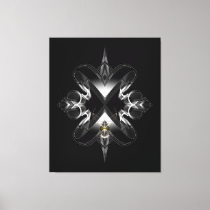 Akcenought Emblem On Black by Xzendor7 Canvas Print