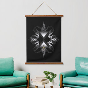 Akcenought Emblem On Black by Xzendor7 Hanging Tapestry
