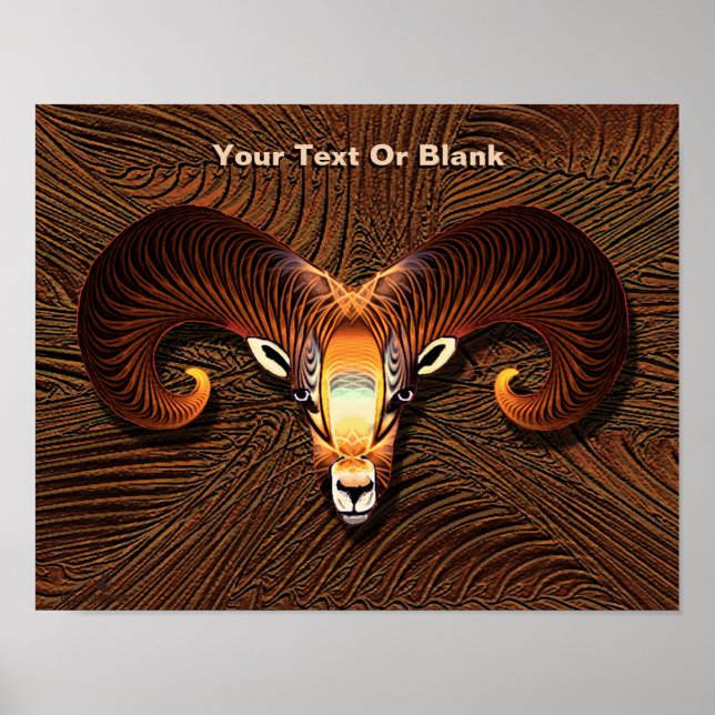 Akedah - Fractal Ram's Head Poster (Front)