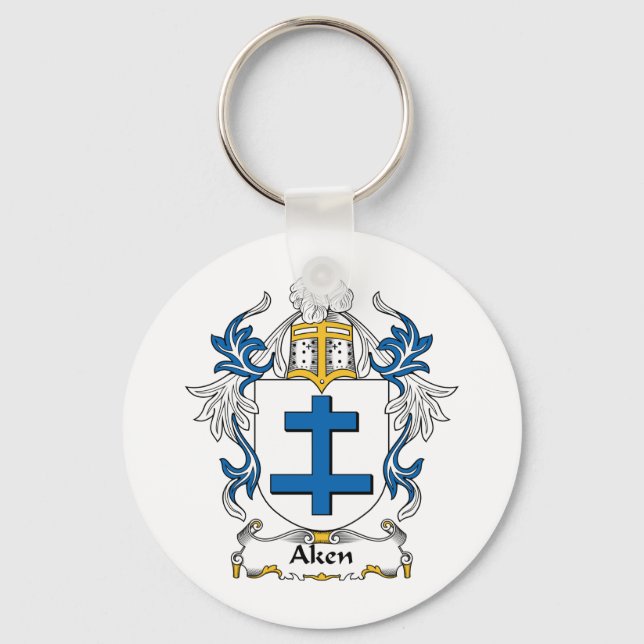 Aken Family Crest Key Ring (Front)