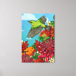 Akepa O' Hawaii 24x36 Large Canvas Art Print