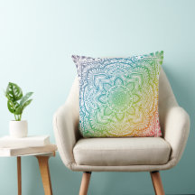 Aki Mandala Throw Pillow