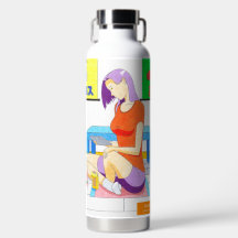 Akiko at Home Water Bottle
