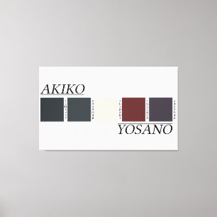 Akiko Yosano's Colour Palette Canvas Print
