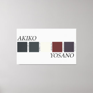 Akiko Yosano's Colour Palette Canvas Print