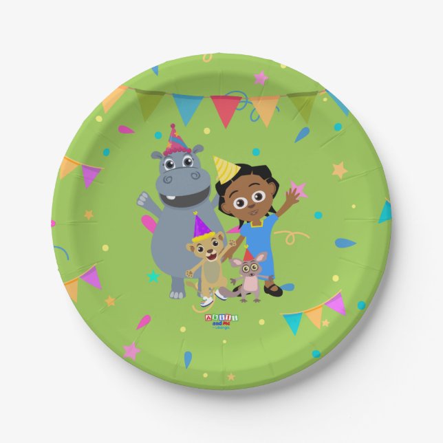 Akili and Friends Paper Plates (Front)
