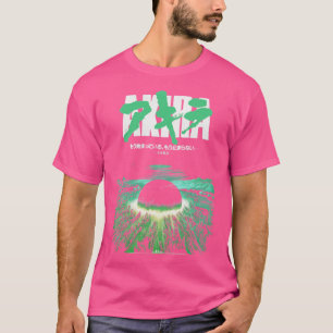 Akira Green Japanese Cyberpunk City Eplosion vinta T-Shirt
