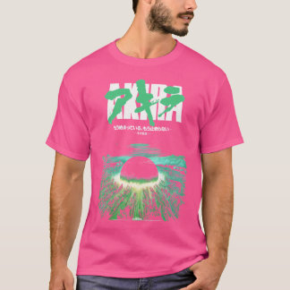 Akira Green Japanese Cyberpunk City Explosion Clas T-Shirt