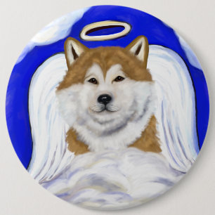 Akita Angel 6 Cm Round Badge