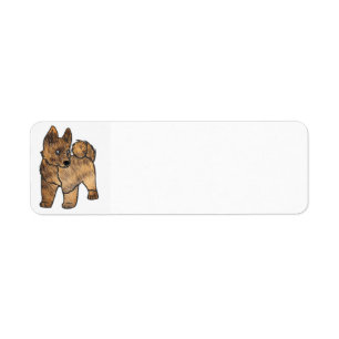 akita brown brindle fur cartoon