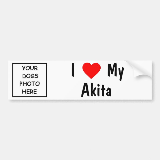 Akita Bumper Sticker (Front)
